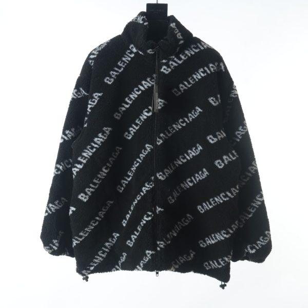 Balenciaga BLCG Sherpa Wool Barrage Jacket