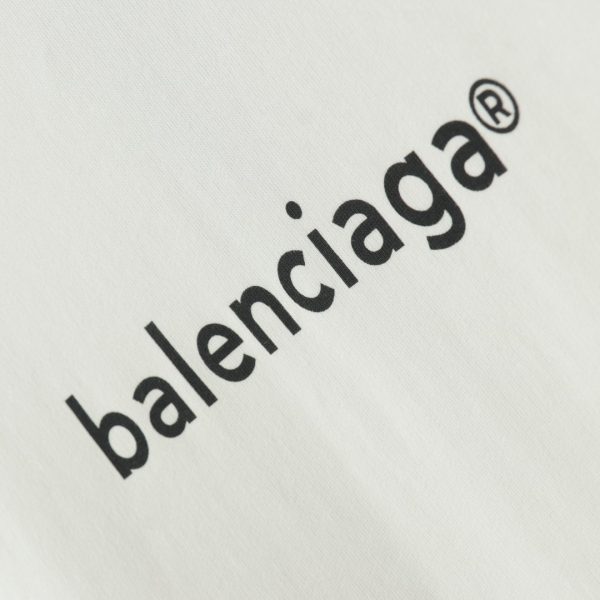 Balenciaga Black Letter Rmoral Printing Course White - Image 4