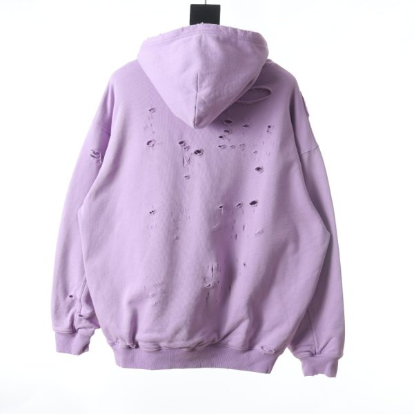 Balenciaga letter printing holes -hooded sweater A - Image 9