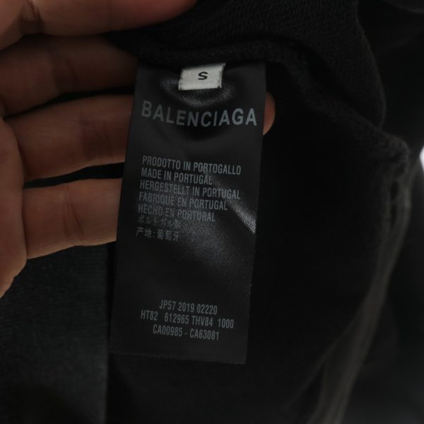 Balenciaga before and after letters embroidery water washing as old hooded sweater - Image 8