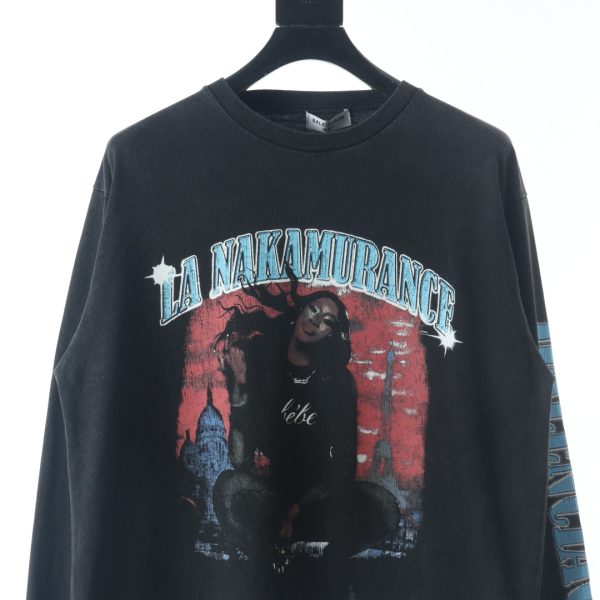 Balenciaga character pattern printing water washing round neck sweater - Image 3