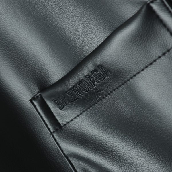 Balenciaga BLCG 22FW embroidered leather shirt jacket - Image 6