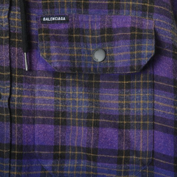 Balenciaga BLCG 22FW Make old plaid shirt cotton clothing - Image 4