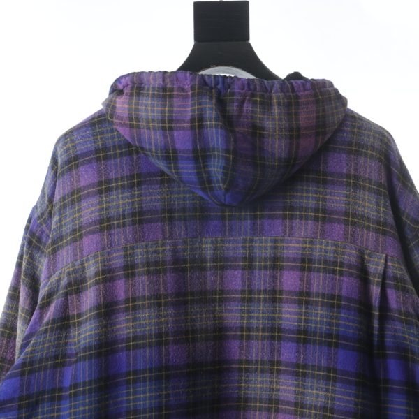 Balenciaga BLCG 22FW Make old plaid shirt cotton clothing - Image 7
