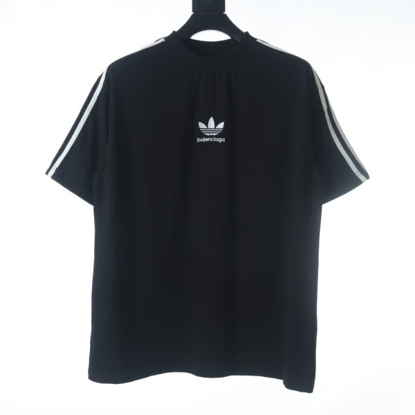 Balenciaga BLCG*Adidas Adidas clover joint three-bar short-sleeved T-shirt