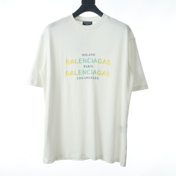 Balenciaga BLCG Gradient Letter Print Short Sleeve T-Shirt