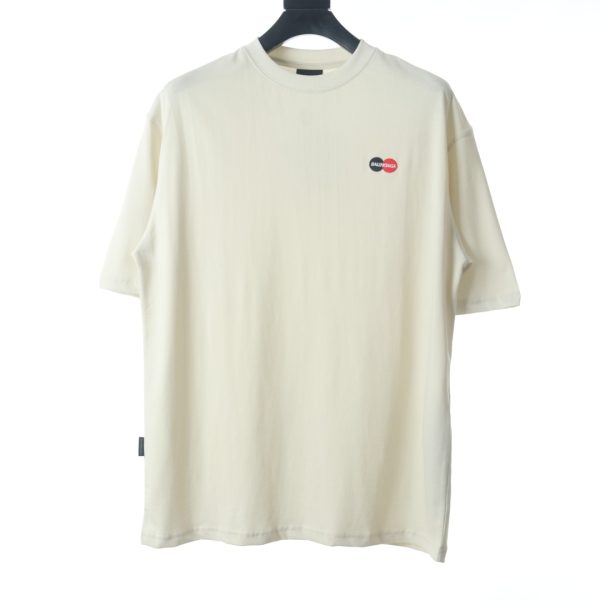Balenciaga BLCG MasterCard Embroidered Small Logo Short Sleeve T-Shirt