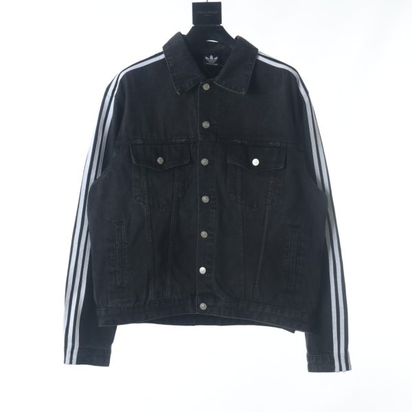 Balenciaga BLCG x Adidas Adidas clover joint three-bar denim jacket coat
