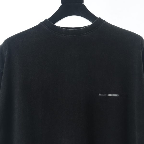 Balenciaga BLCG Taped Front and Back Letter Washed Short Sleeve T-Shirt - Image 3