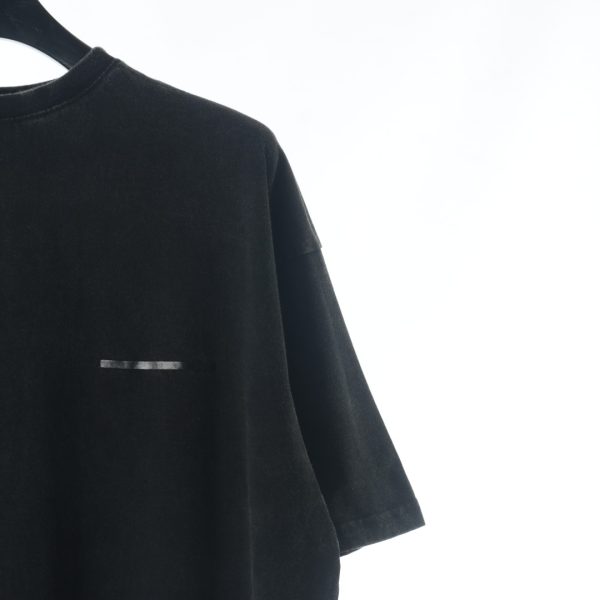 Balenciaga BLCG Taped Front and Back Letter Washed Short Sleeve T-Shirt - Image 4