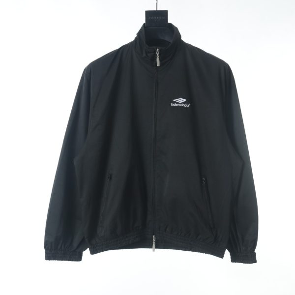 Balenciaga BLCG 23SS Boxy Chest Embroidered Stand Collar Track Jacket