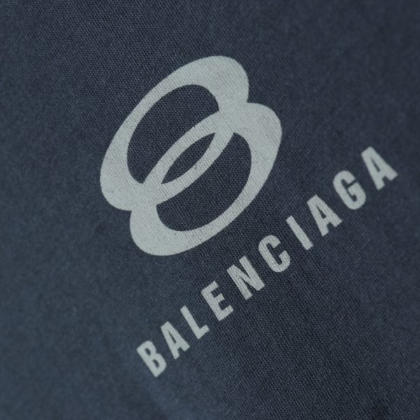 Balenciaga BLCG Double Ring Letter Print Short Sleeve T-Shirt - Image 5