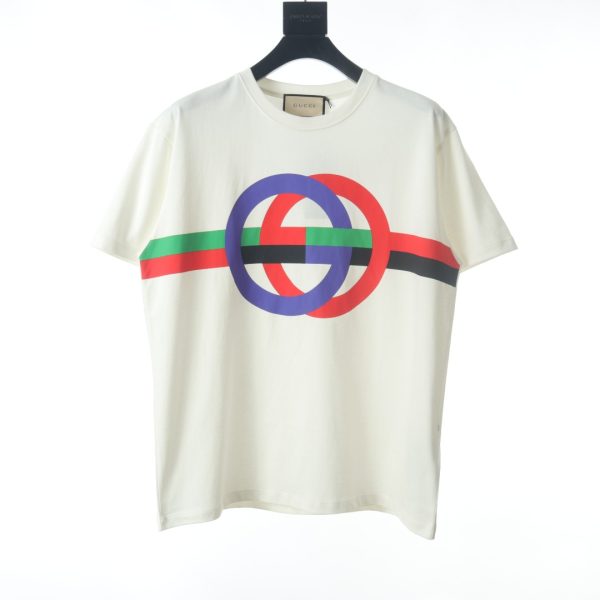 GUCCI color double G print short-sleeved T-shirt