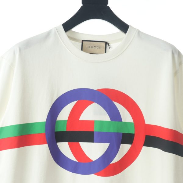 GUCCI color double G print short-sleeved T-shirt - Image 3