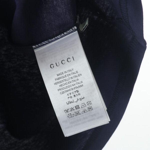 GUCCI vertical stripe double G webbing print short-sleeved T-shirt - Image 7