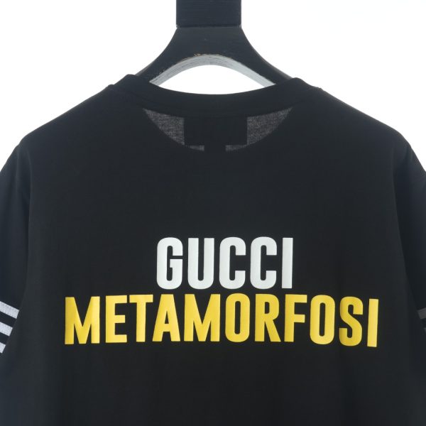 Gucci & Adidas Collaboration Trefoil Print Short Sleeve Black - Image 7