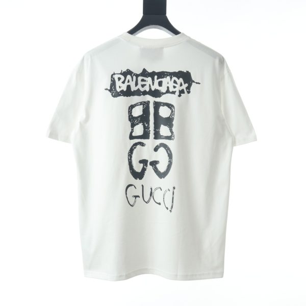 Gucci × Balenciaga BLCG joint back graffiti print short-sleeved T-shirt - Image 9