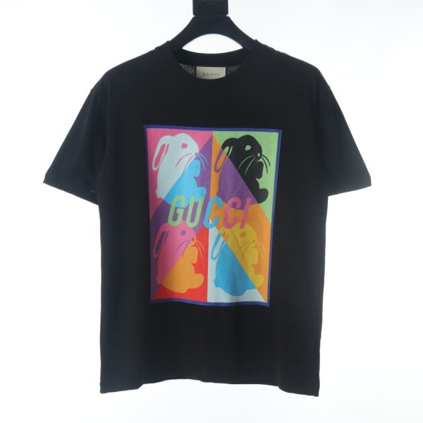 Gucci Year of the Rabbit Limited Color Rabbit Print Short Sleeves black
