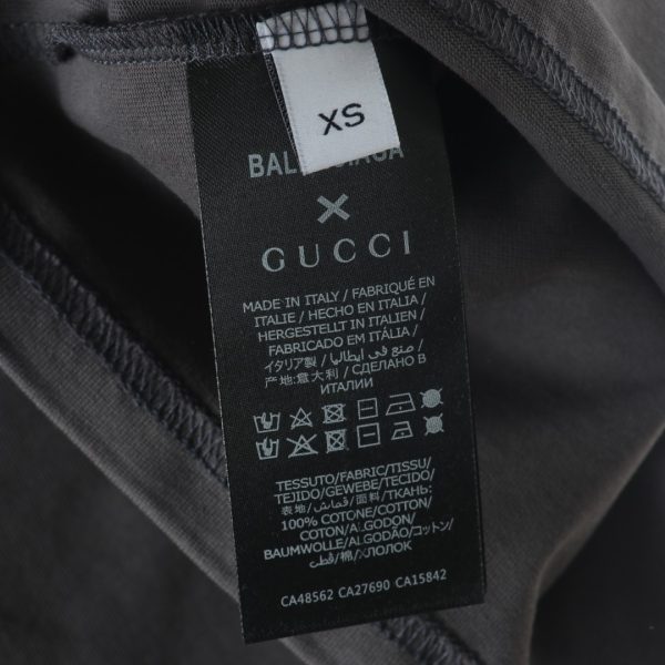 Gucci x Balenciaga joint red and white letter graffiti cola print short-sleeved T-shirt - Image 8