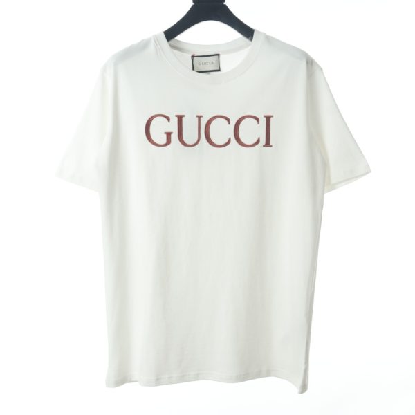 Gucci letter embroidered short-sleeved T-shirt
