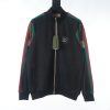 GUCCI three-color striped rubberized zipper suit jacket