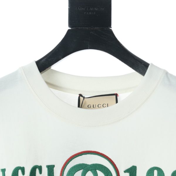Gucci double G red and green 1921 embroidery short-sleeved T-shirt - Image 3