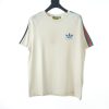 Gucci & Adidas clover print webbing short-sleeved T-shirt