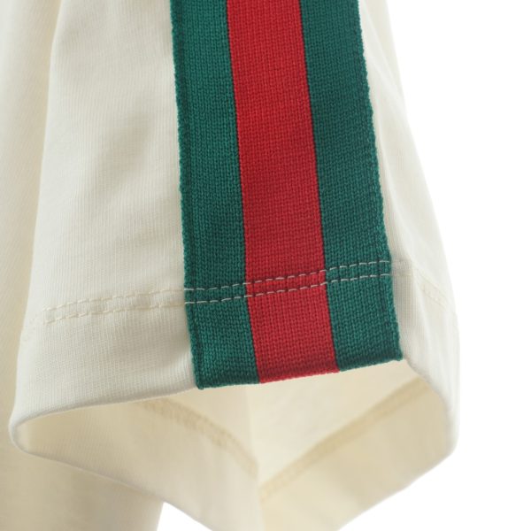 Gucci & Adidas clover print webbing short-sleeved T-shirt - Image 6