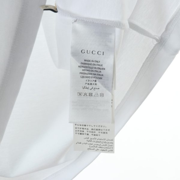 Gucci & Balenciaga joint blue and red embroidered letters short-sleeved T-shirt - Image 8