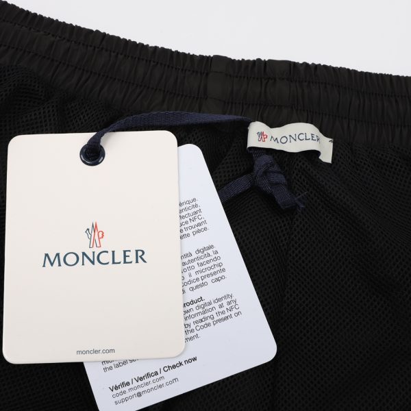 Moncler maya / Mongolia mouth white leather label beach shorts - Image 5