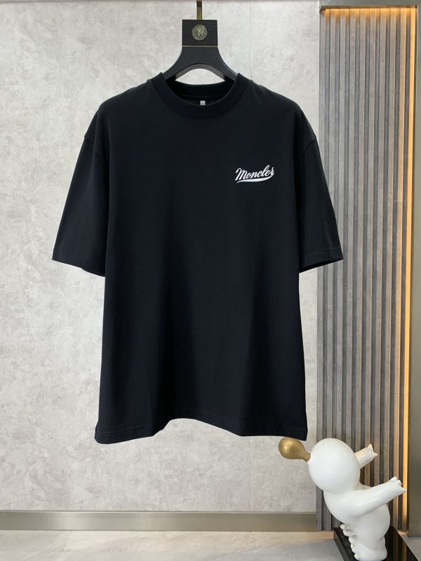 Moncler Mengkou 2023 summer new drop shoulder profile short-sleeved T-shirt