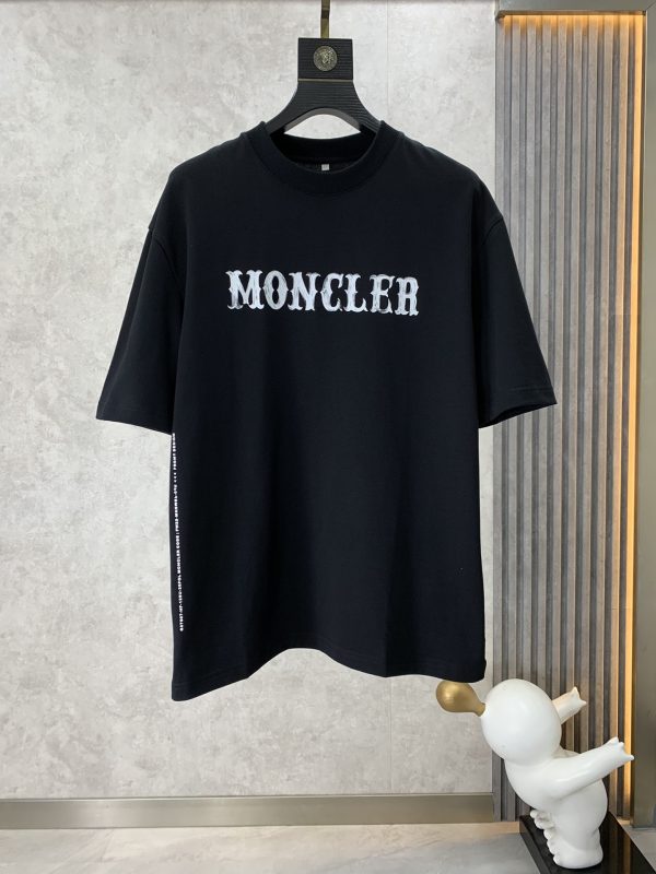 Moncler Mengkou 2023 summer new drop shoulder profile short-sleeved T-shirt