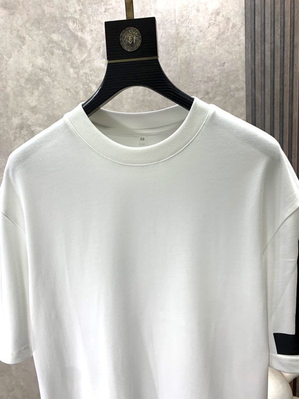 Moncler Mengkou 2023 summer new drop shoulder profile short-sleeved T-shirt, jacquard Logo on the chassis - Image 7