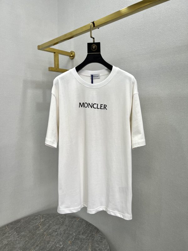 Hot selling new on 【Pure original product】【Top original replica】 - Moncler & Moncler-23ss summer new heavy industry foaming process printing brand icon and letter logo decoration embellishment, Round neck short-sleeved T-shirt, unisex