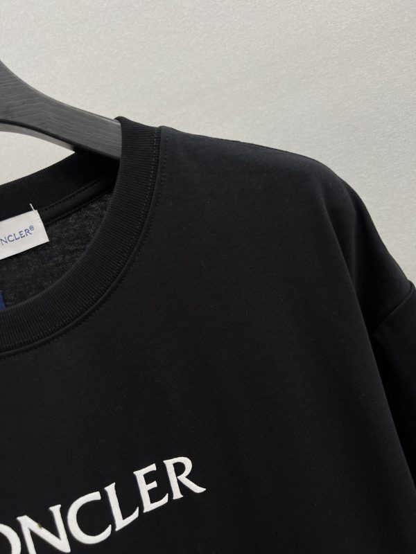 Hot selling new on 【Pure original product】【Top original replica】 - Moncler & Moncler-23ss summer new heavy industry foaming process printing brand icon and letter logo decoration embellishment, Round neck short-sleeved T-shirt, unisex - Image 6