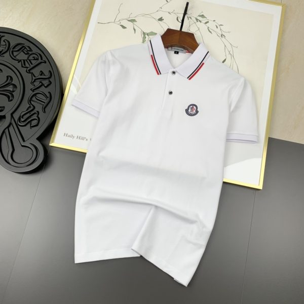 Moncler Mengkou 2023 Summer Men's Super A Original Single Lapel T-Shirt