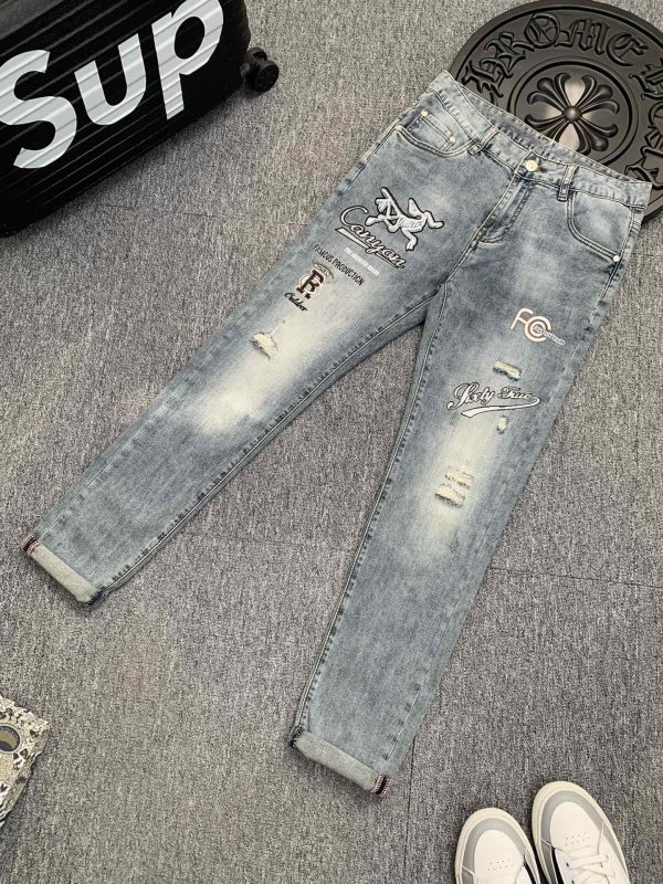 ARCTERYX Archeopteryx 2023ss spring and summer new high-end men's jeans, super customized style, mold opening custom hardware leather tag