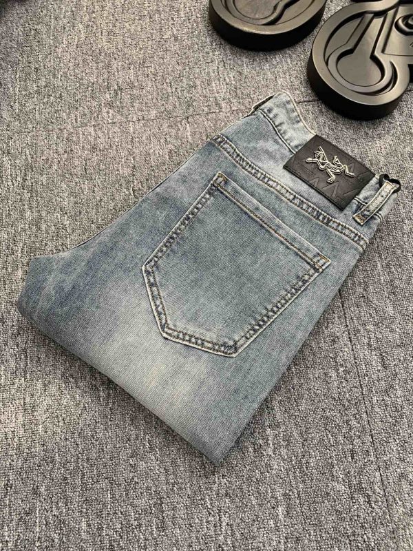 ARCTERYX Archeopteryx 2023ss spring and summer new high-end men's jeans, super customized style, mold opening custom hardware leather tag - Image 7