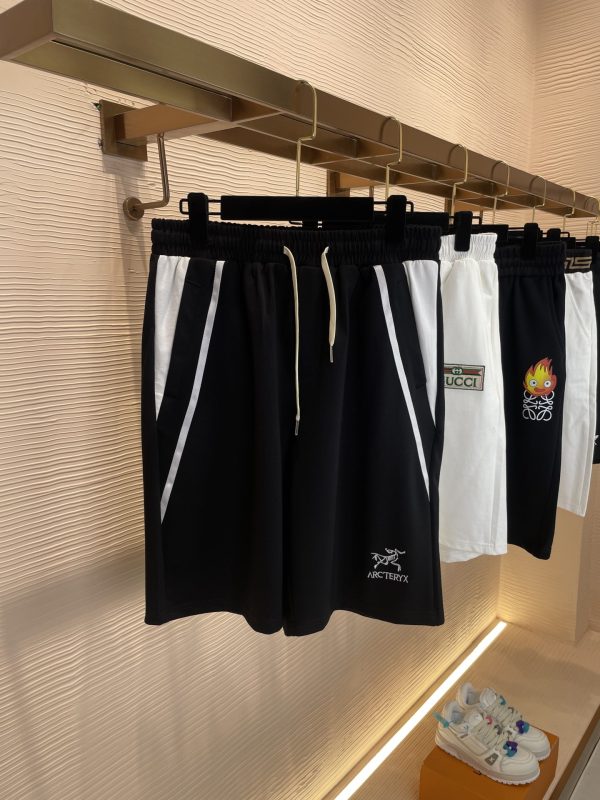 Top quality Arcteryx Archeopteryx 2023 new logo letter embroidery pattern silk cotton light fabric casual shorts Black White M-4XL