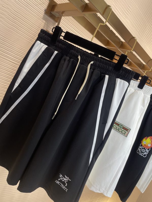 Top quality Arcteryx Archeopteryx 2023 new logo letter embroidery pattern silk cotton light fabric casual shorts Black White M-4XL - Image 5