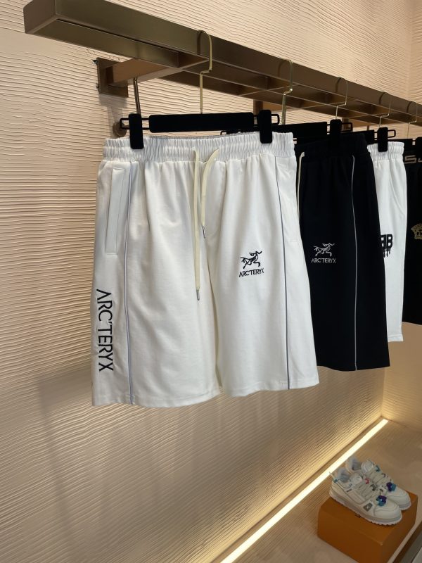 Top quality Arcteryx Archeopteryx 2023 new logo letter embroidery pattern silk cotton light fabric casual shorts Black White M-4XL