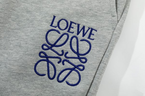 LOEWE graffiti embroidery letters embroidered five-point pants, cotton sweater fabric - Image 7