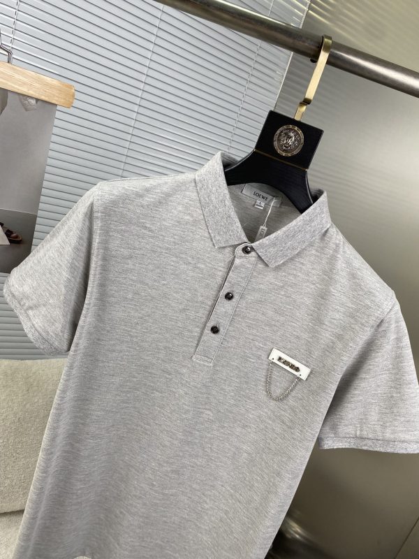 LOEWE 2023 Spring/Summer New Men's Lapel Polo Shirt Series Casual Custom Weaving - Image 4
