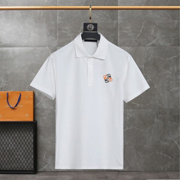 LOEWE [small embroidery] 2023 summer men's new lapel short-sleeved POLO shirt