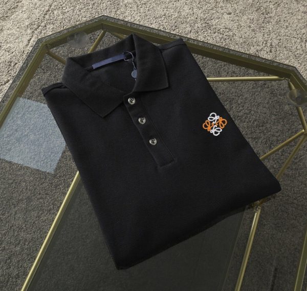 LOEWE [small embroidery] 2023 summer men's new lapel short-sleeved POLO shirt - Image 6