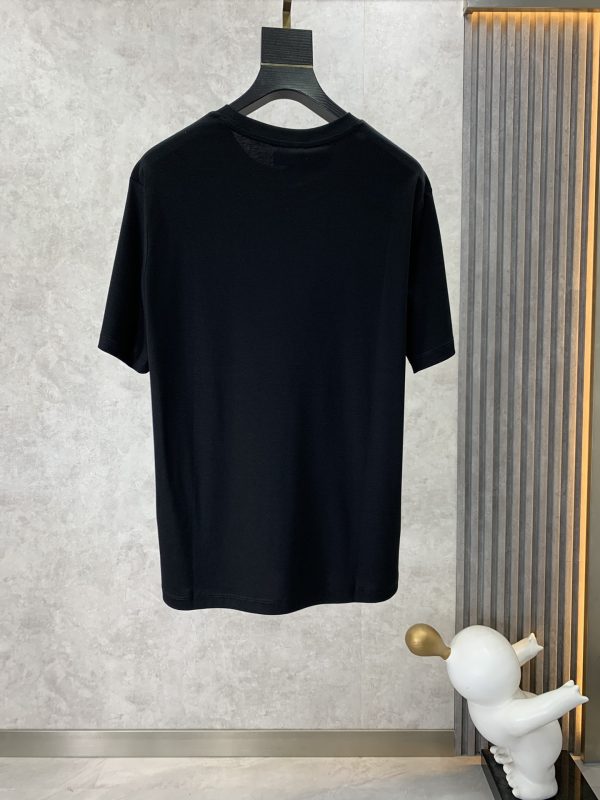 Loewe can wear 200+ catties 2023 spring and summer latest style, spring and summer half-sleeved custom double-sided long-staple cotton illustration design - Image 3
