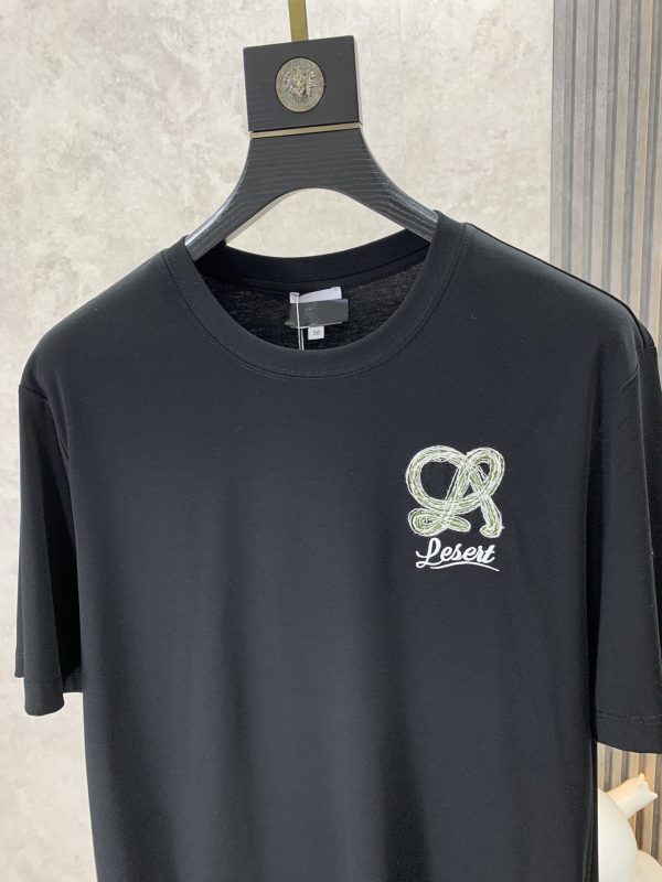 Loewe can wear 200+ catties 2023 spring and summer latest style, spring and summer half-sleeved custom double-sided long-staple cotton illustration design - Image 7