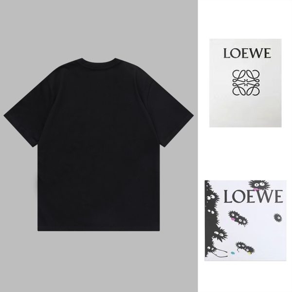 LOEWE 23SS Floral Embroidery Short Sleeves] Heavy industrial embroidery, the fabric is imported from the original factory and customized 40s double-strand smooth cotton, the fabric is soft and comfortable to the touch - Image 3
