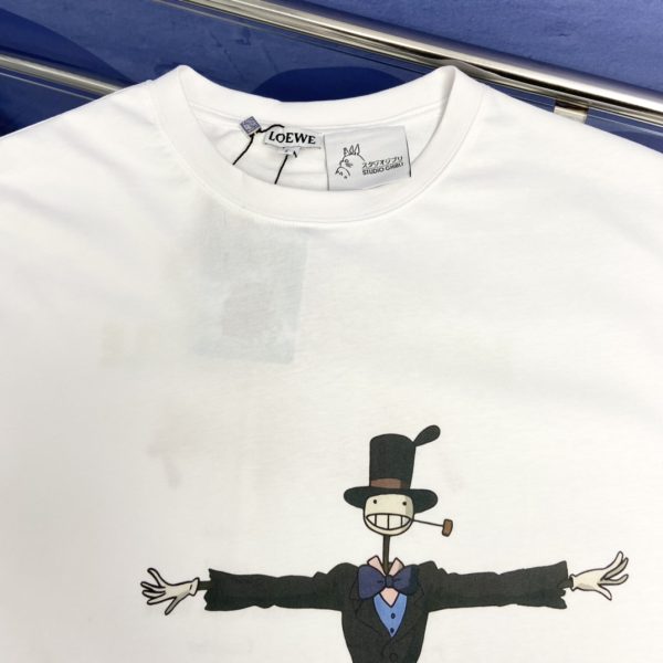 Loew*23 Early Spring New Castle Capsule Series Scarecrow Short Sleeves Lightweight cotton jersey crewneck T-shirt featuring Markl and Turnip Head prints and Heen thread embroidery on the front - Image 4