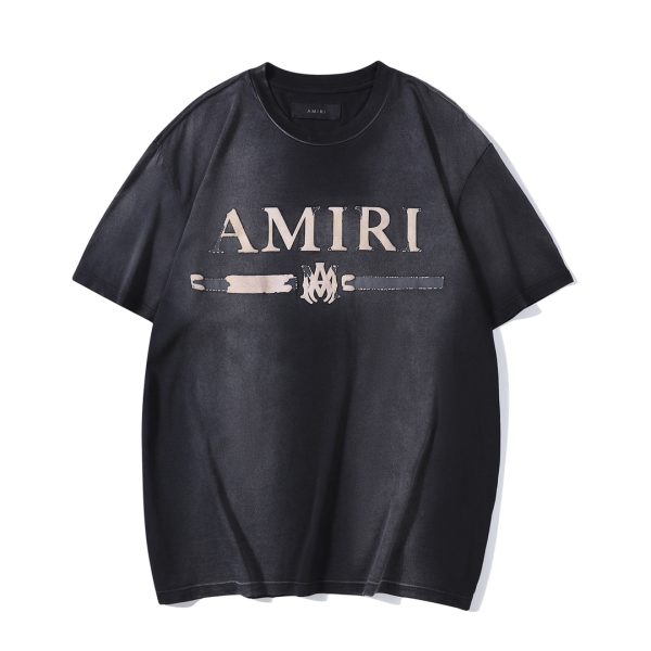 AMIRI 23SS new style flocking letter print short-sleeved Tee